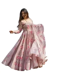 GEORGETTE  GOWN FOR WOMEN WITH DUPATTA-thumb2