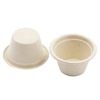 Biodis Sugarcane Bagasse Cup - Round Shape - 60 ML (Pack of 200)-thumb1