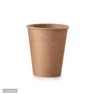 Biodis Kraft Paper Cup 250 ML with Black LID (Pack of 50)-thumb2