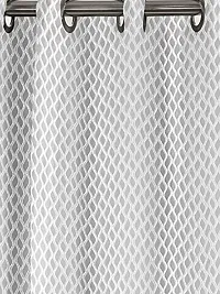 HG DECOR Cotton Solid Sheer Curtains SEMI Transparent - 1 Piece with TIE-thumb3