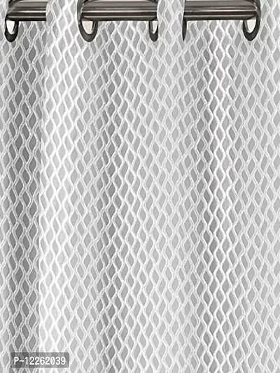 HG DECOR Cotton Solid Sheer Curtains SEMI Transparent - 1 Piece with TIE-thumb4