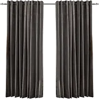 HG DECOR Premium Soft Thick Velvet Room Darkening Curtains for Bedroom / Living Room - 1 Piece-thumb1