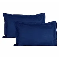 HG DECOR Soft Printed Cotton Double Queen Size Bed Sheet with 2 Pillow Covers (Navy Blue)-thumb4