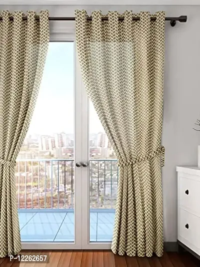 HG DECOR Cotton Solid CAPPUCINNO Sheer Window Curtains SEMI Transparent - 1 Piece with TIE