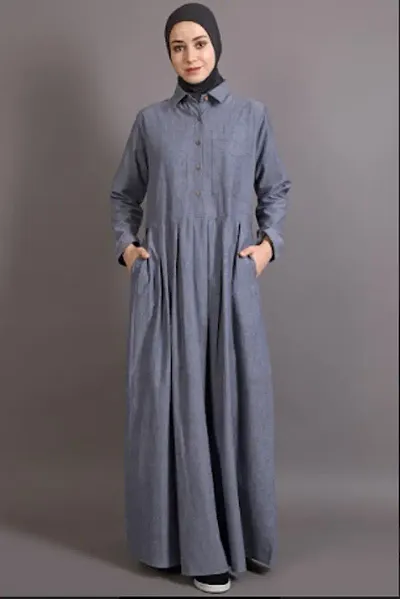 Stylish Cotton Blend Abaya For Women