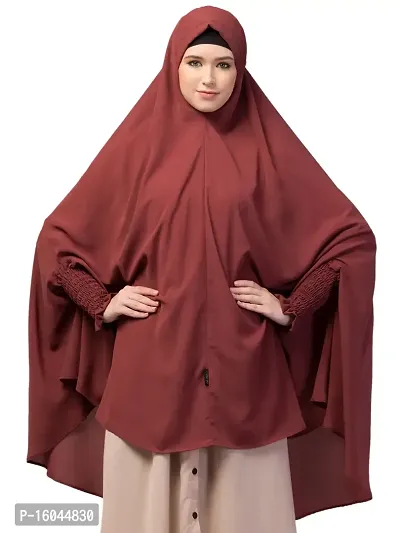 Stretchable smoking at wrist knee length Jilbab cum prayer khimar  Hijab-thumb0