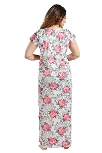 ENDRILLA Trending Embroidery Floral Print Nighty/Maxi/Sleepwear In Hosiery Fabric For Girls And Women (Pink)-thumb4