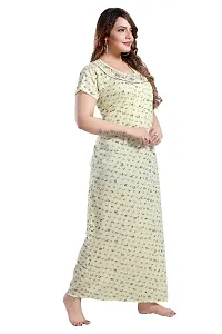ENDRILLA Trending Embroidery Floral Print Nighty/Maxi/Sleepwear In Hosiery Fabric For Girls And Women .-thumb3