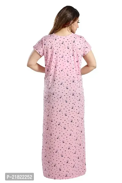 ENDRILLA Trending Embroidery Floral Print Nighty/Maxi/Sleepwear In Hosiery Fabric For Girls And Women .-thumb5