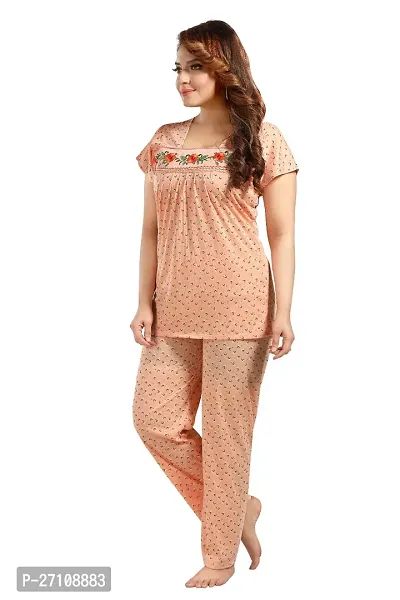 Fancy Cotton Printed Nightdress For Women-thumb2