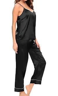 Trendy Satin Cami Night Suit For Women-thumb2