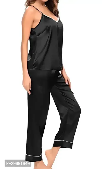 Trendy Satin Cami Night Suit For Women-thumb3