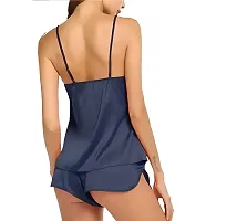 Trendy Satin Cami Night Suit For Women-thumb3