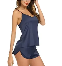 Trendy Satin Cami Night Suit For Women-thumb1