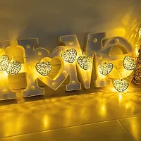 ZONSHRICK Metal Heart LED Light 16 Lamps, String Lights Outdoor or Indoor, Decoration for Christmas,Diwali, Birthday, Festival, Wedding,Party for Home,Restaurants,(Warm White)(Golden Heart)-thumb4