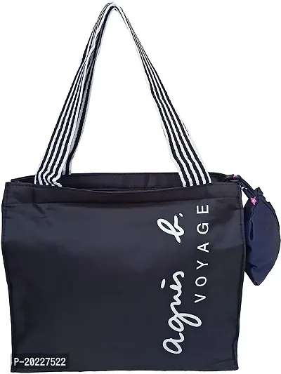 Solid Square Shape Hand Bag Tote bag  with Pouch For All Purpose-thumb0