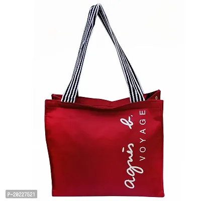 Solid Square Shape Hand Bag Tote bag  with Pouch For All Purpose