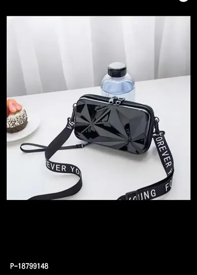 Stylish Black PU Sling Bags For Women-thumb4