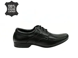 Stylish Genuine Leather Formal Black Lace Up Shoes For Men-thumb1