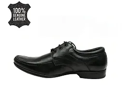 Stylish Genuine Leather Formal Black Lace Up Shoes For Men-thumb2