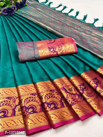 Classic Cotton Silk Woven Saree with Blouse piece