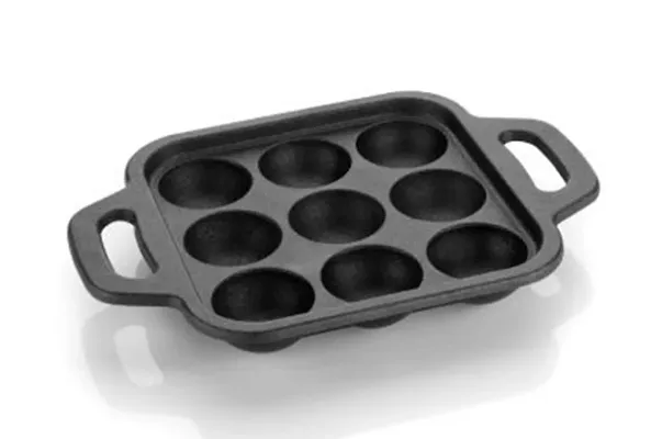 Cast Iron Appam Pan with Lid - 9