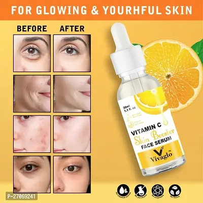 VIVAGLO Natural Face serum for Brightening  Whitening, Vitamin C Skin Whitening  Brightening  Pimple/Acne Removal | Face serum for Dry skin and Oily Skin (Pack of 2)-thumb2