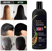 Black Hair Dye Shampoo 3 In 1 Shampoo 100ml , For Shine Hair  Moisturizing Care Healthy Hair 3 Steps-200ml(Pack of 2pcs)-thumb1