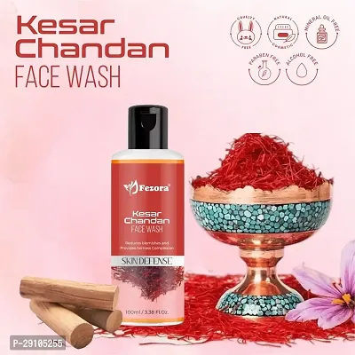 FEZORA NATURAL GLOW KESAR CHANDAN FACE WASH 100ML-thumb4