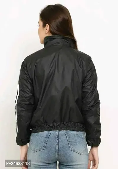 Stylish Designer Women Jackets  In Side Fur --BLACK-thumb4