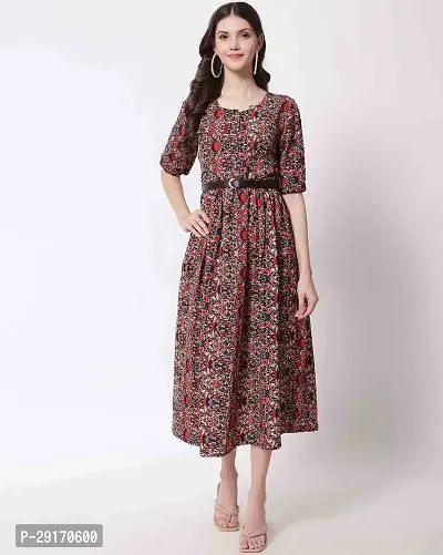 Trendy Cotton Blend Dress For Women-thumb2
