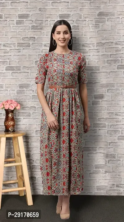 Trendy Cotton Blend Dress For Women-thumb0