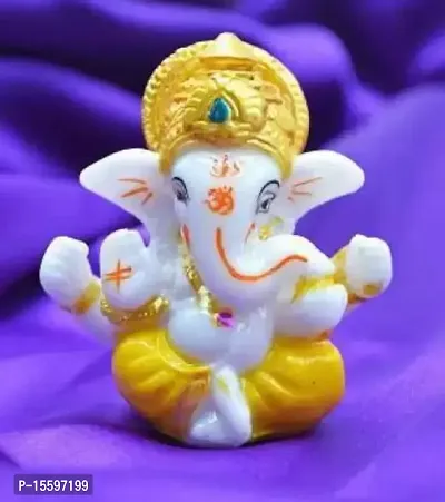 Ganesh Ganpati Murti Indian Hindu God Statue Decorative Ceramic Handmade-thumb0