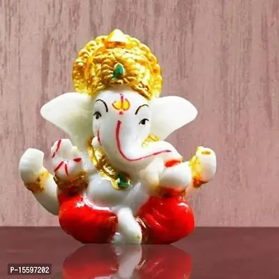 Ganesh Ganpati Murti Indian Hindu God Statue Decorative Ceramic Handmade-thumb0