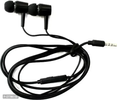 Fono Mobiles  Wired - 3.5 Mm Single Pin In-Ear Earphone With Microphone  In Black Colour-thumb0