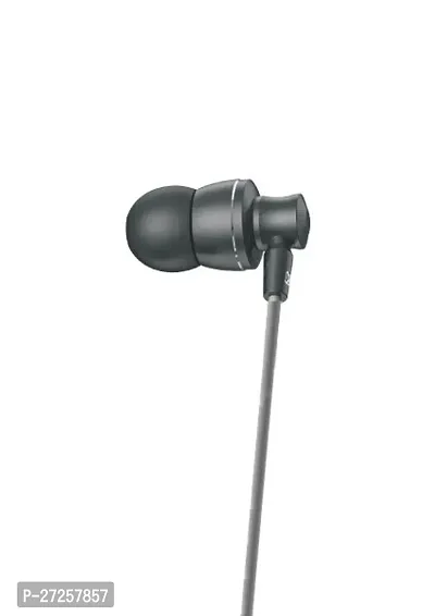 Stylish Black Wired Earphones With Extra Bass Driver-thumb0