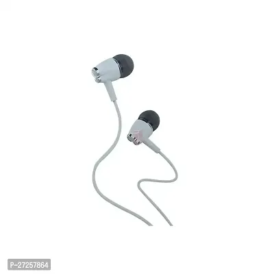 Stylish White Wired Earphones With Extra Bass Driver-thumb0