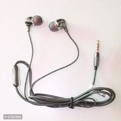 Stylish Black Wired Earphones With Extra Bass Driver-thumb0