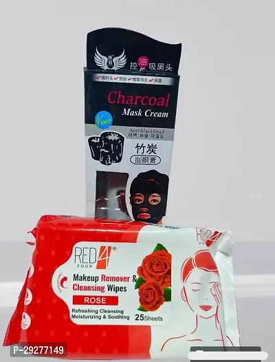 Charcoal Peel-Off Mask  Latest Makeup Remover and Cleansing Face Wipes-thumb4