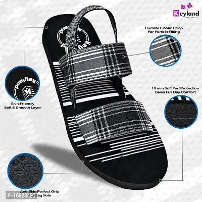 Black colour elastice  men sandal SDL_05_Black-thumb4