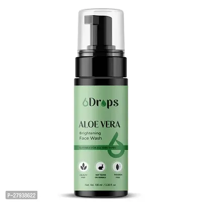 Aloe Vera Foaming with Built-In Face Brush for deep cleansing - No Parabens, Sulphate, Silicones  Color - 100mL Face Wash-thumb0