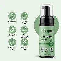 Aloe Vera Foaming with Built-In Face Brush for deep cleansing - No Parabens, Sulphate, Silicones  Color - 100mL Face Wash-thumb1