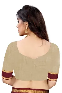 VJ FASHION Woven Cotton Silk Saree With Blouse Piece_Freesize_Beige-thumb4