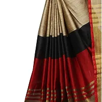 Multicoloured Cotton Silk Solid Saree with Blouse piece-thumb1