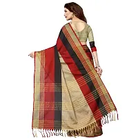 Multicoloured Cotton Silk Solid Saree with Blouse piece-thumb2