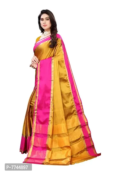 VJ FASHION Woven Cotton Silk Saree With Blouse Piece_Freesize-thumb2