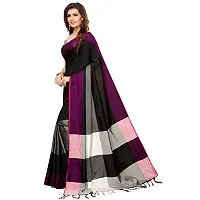 VJ Fashion Women's Cotton Silk Saree With Blouse Piece (VJS1299_Black)-thumb3