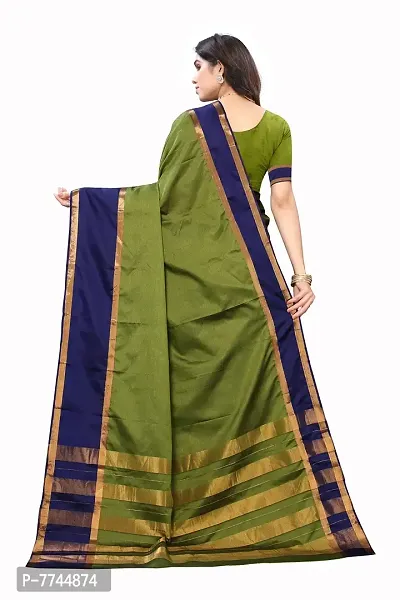 VJ FASHION Woven Cotton Silk Saree With Blouse Piece_Freesize-thumb4