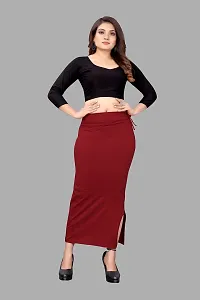 VJ Fashion Saree Shapewear, Petticoat, Skirts for Women, Cotton Blended Shape Wear for Saree_Freesize Maroon-thumb2