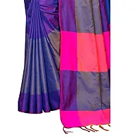 VJ Fashion Women's Cotton Silk Saree With Blouse Piece (VJS1297_Blue)-thumb2